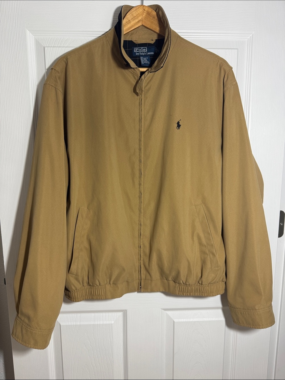 Polo by Ralph Lauren Men's Khaki Zip-Front Bomber Jacket